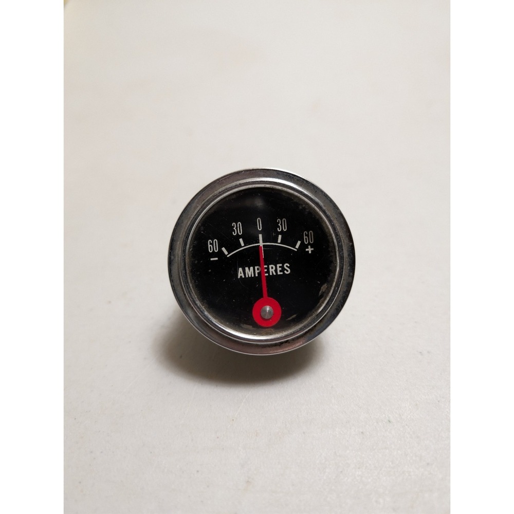 Vintage‎ Amp Gauge -60+60 Orange Needle, Made In The U.S.A.